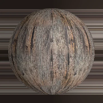 Weathered wood lit orb preview
